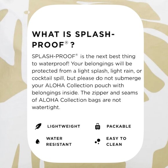 ALOHA Collection—Mid Pouch—Monstera Shade—Hawaii Beach & Zip Travel Pouch*NWT* - Picture 8 of 8